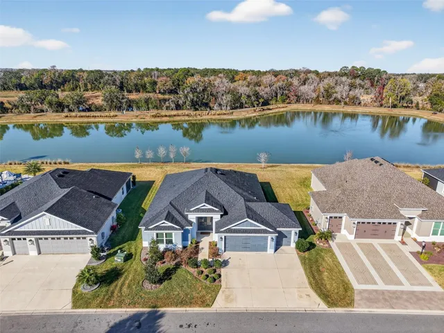 Aerial Twilight Front Elevation with Spectacular Water Views!