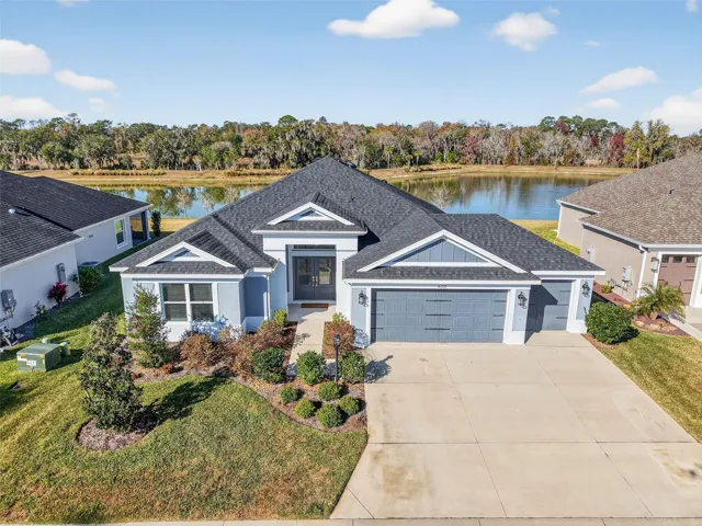Aerial Twilight Front Elevation with Magnificent Water Views!