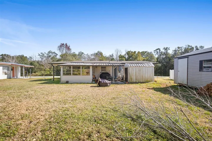 View of spacious yard.