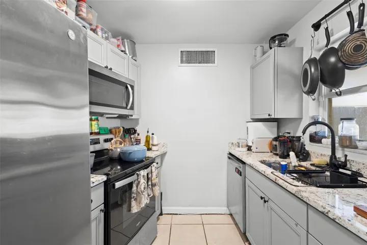 View of remodeled kitchen.