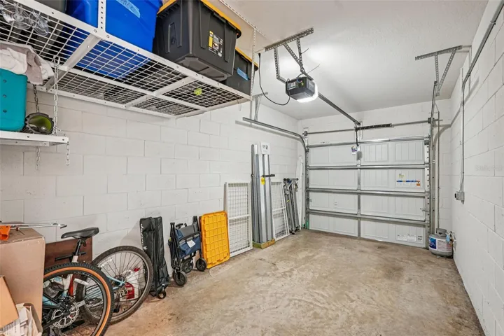 Garage with extra Hanging Storage
