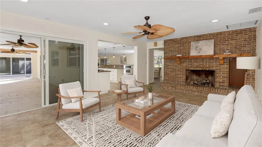 Bonus FAMILY ROOM with Fireplace off the Kitchen as well!