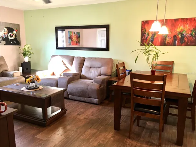 Living room & dining area