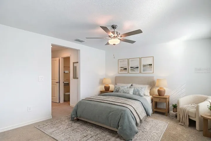 Secondary bedroom- virtually staged