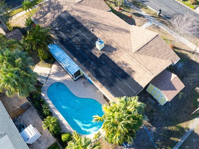 Aerial View with Solar Panels