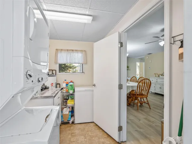 Inside laundry with lots of storage