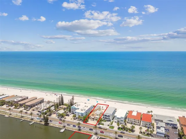 Outline of property with beach & intracoastal access