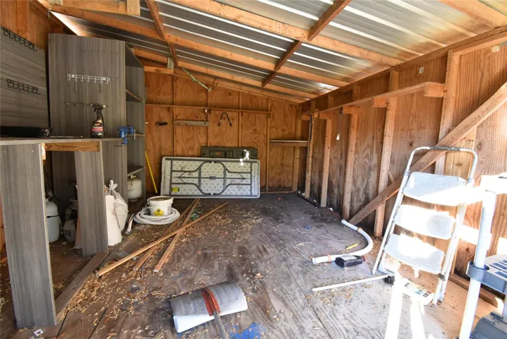 Inside of shed
