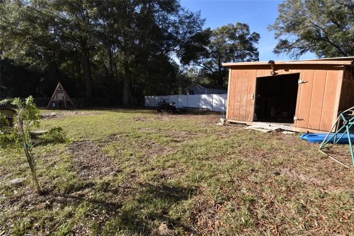Backyard with shed