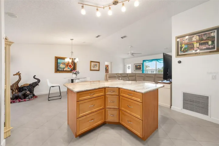 KITCHEN ISLAND (back side overlooking main LA)