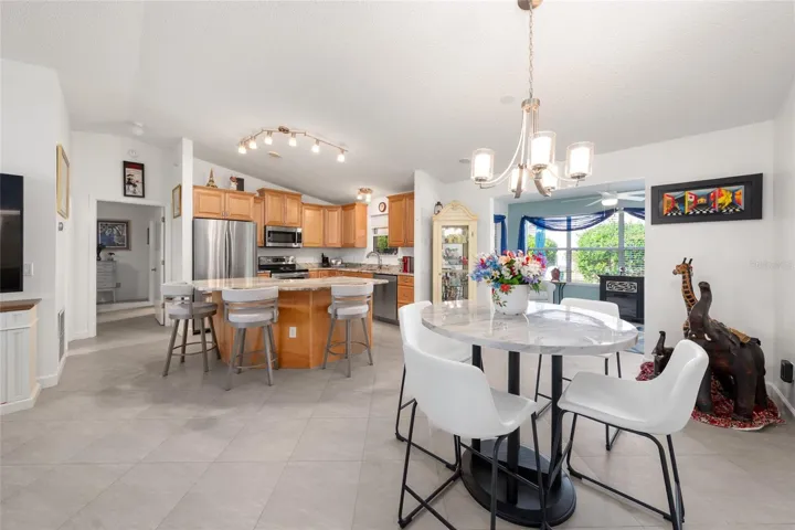 DINING AREA (front) and KITCHEN (back)