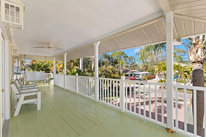 Enjoy morning coffee or evening sunsets from the wrap around porch.