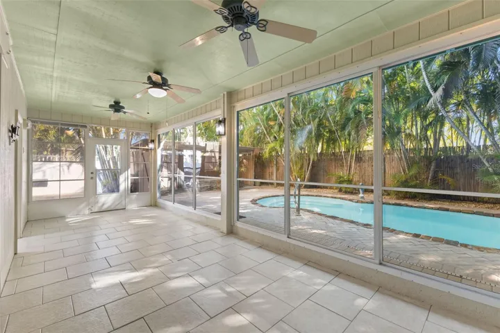 Large back porch perfect for entertaining