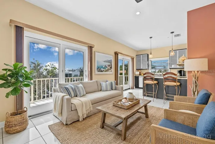 Bonus living room virtually staged