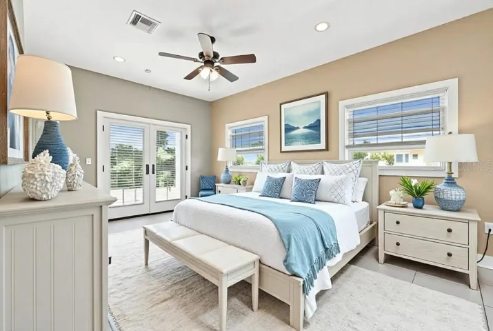 Primary suite virtually staged
