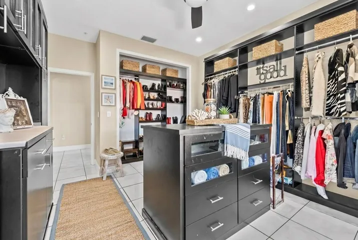 Walk-in primary closet