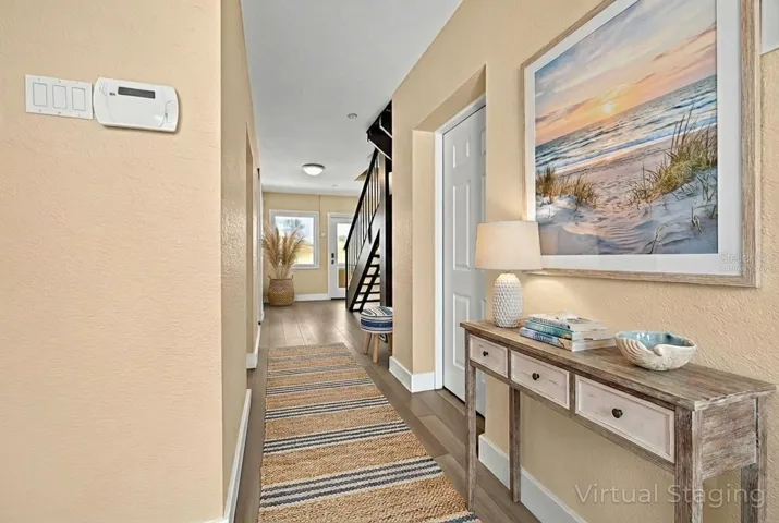 Entryway virtually staged