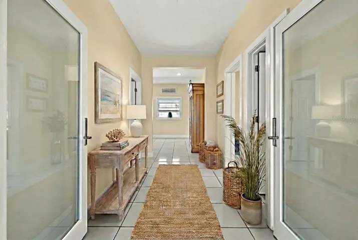 Entrance to primary suite virtually staged