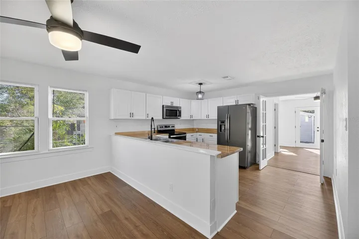 View into the kitchen
