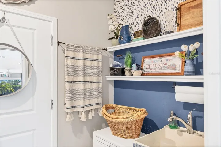 Laundry tub in the laundry room