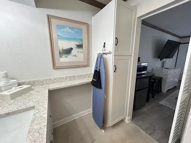 Separation between the bedroom and bathroom