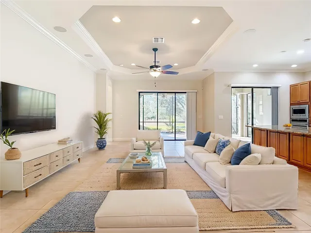 virtually staged living room