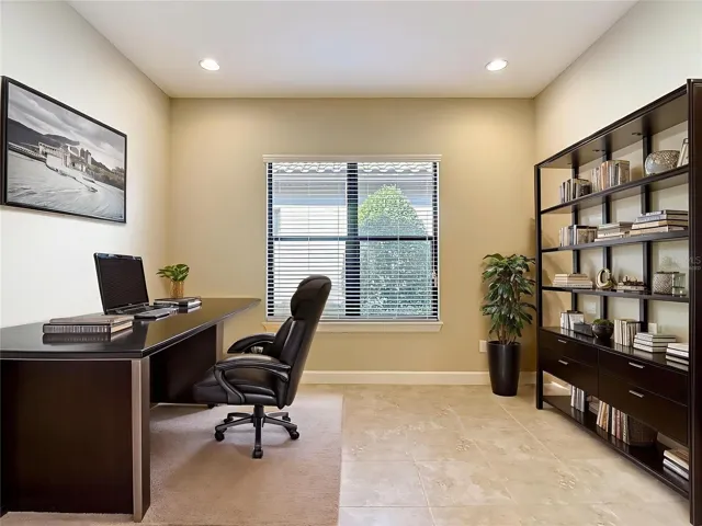 Virtually staged office/den
