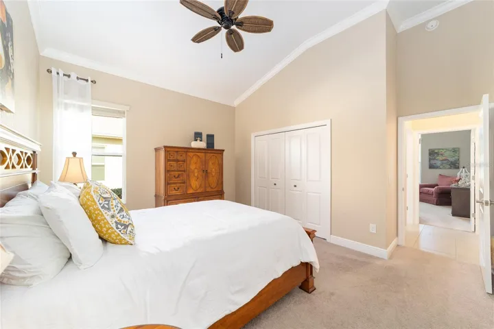 Bedroom 2 with high ceilings
