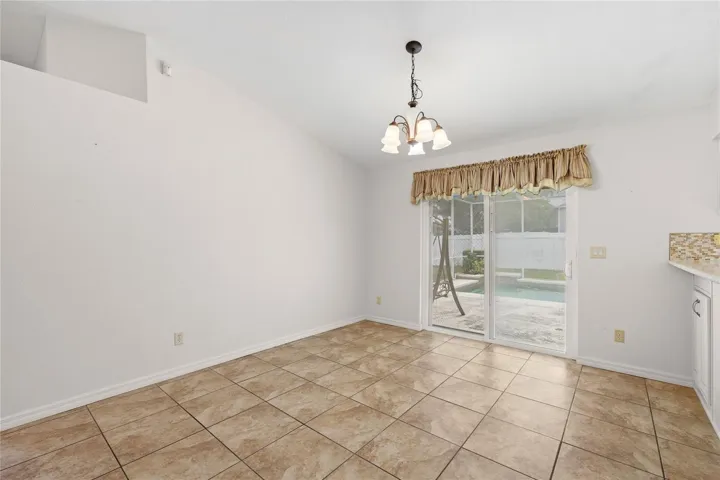 Dining area off of the kitchen