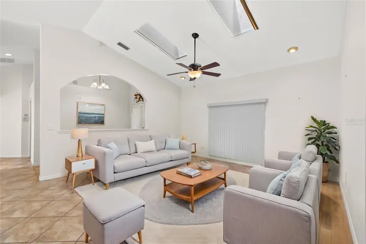 Virtually staged living room