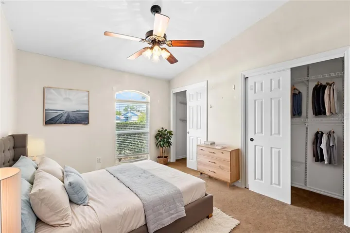 Virtually staged front bedroom