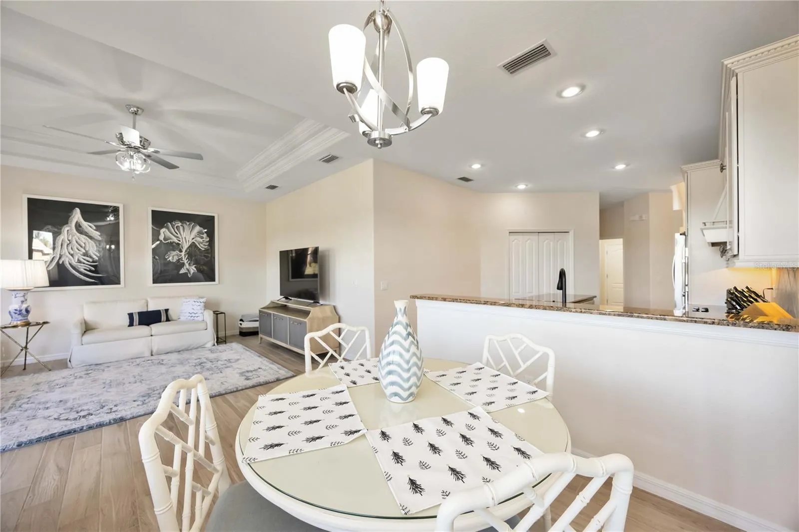 Eat-in Kitchen area overlooking breakfast bar and Family Room