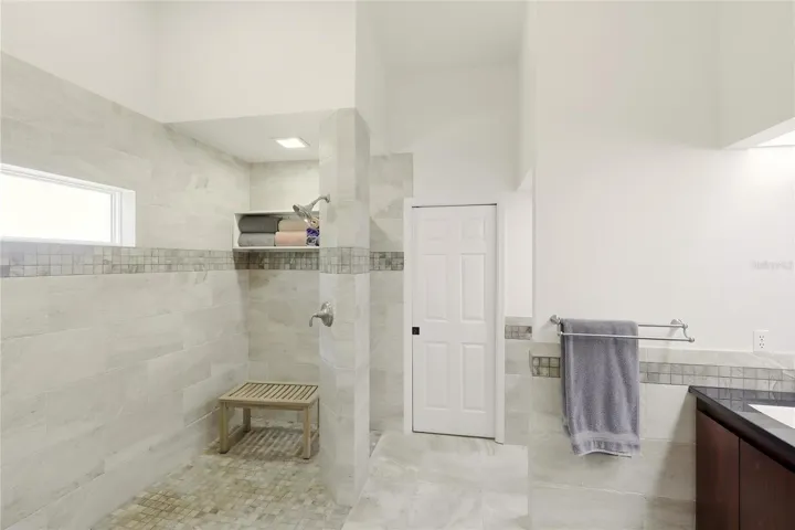 Zero Entry Shower with 2 Shower Heads