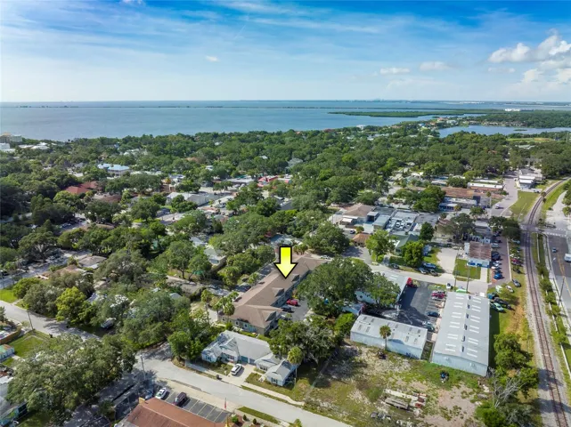 Aerial just blocks to Tampa Bay