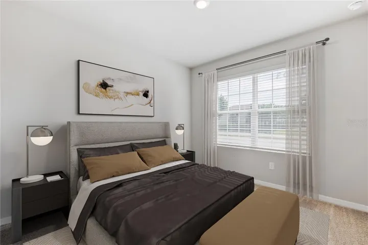 This image is virtually staged. Bedroom 3.