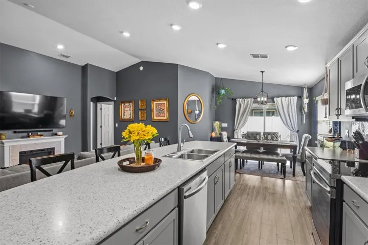Kitchen looking toward the dining room and lanai