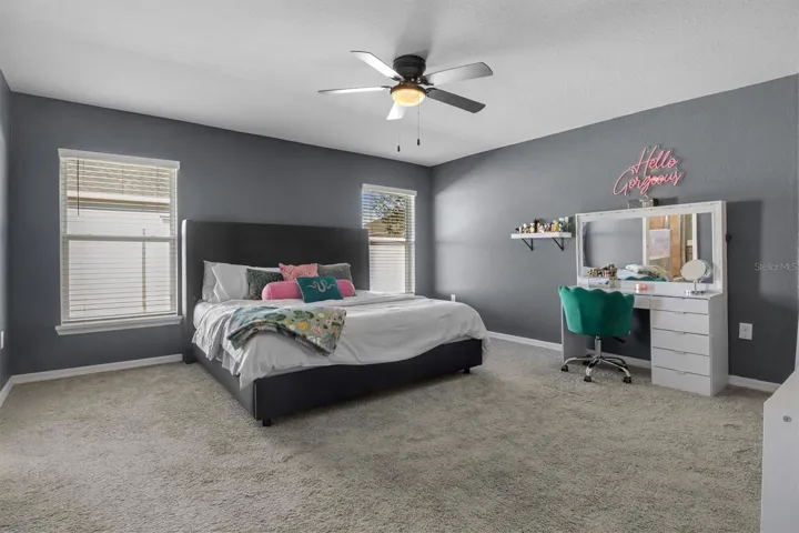 Primary bedroom is very spacious