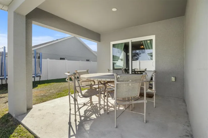 Covered lanai would be easy to screen in if you wanted.