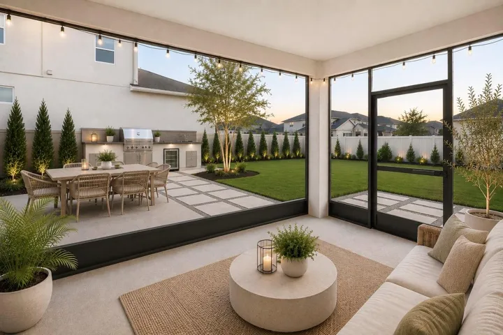 Virtual Rendering of the Use of the Backyard Space