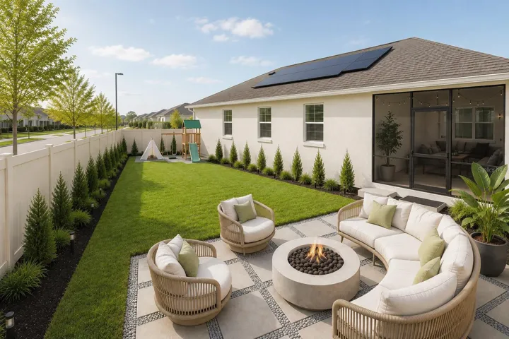 Virtual Rendering of the Use of the Backyard Space