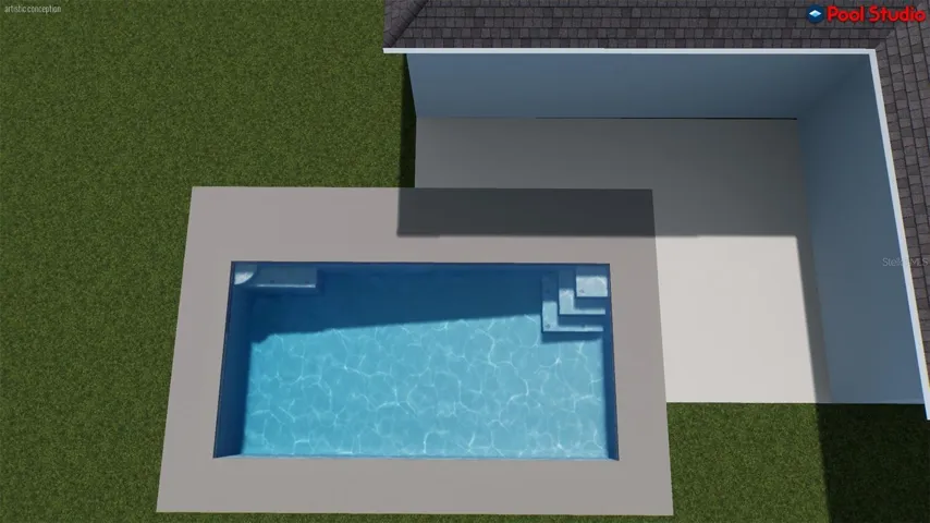 12x24 pool design shown for example only. Pool is not included in list price. Pool package is available separately—see estimate for details.