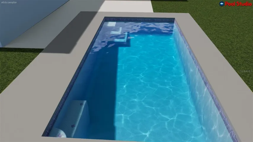 12x24 pool design shown for example only. Pool is not included in list price. Pool package is available separately—see estimate for details.