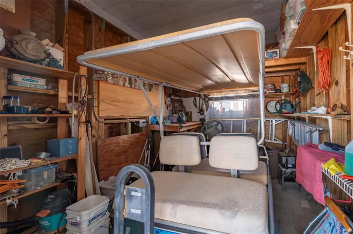 Shed with Golf cart