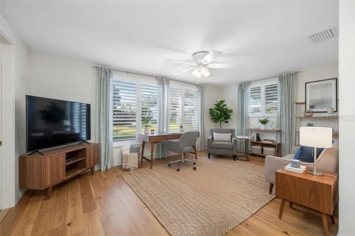 Virtually staged to represent flooring allowance offered by seller
