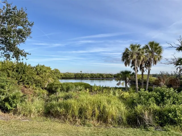 View from behind the green to the Manatee River