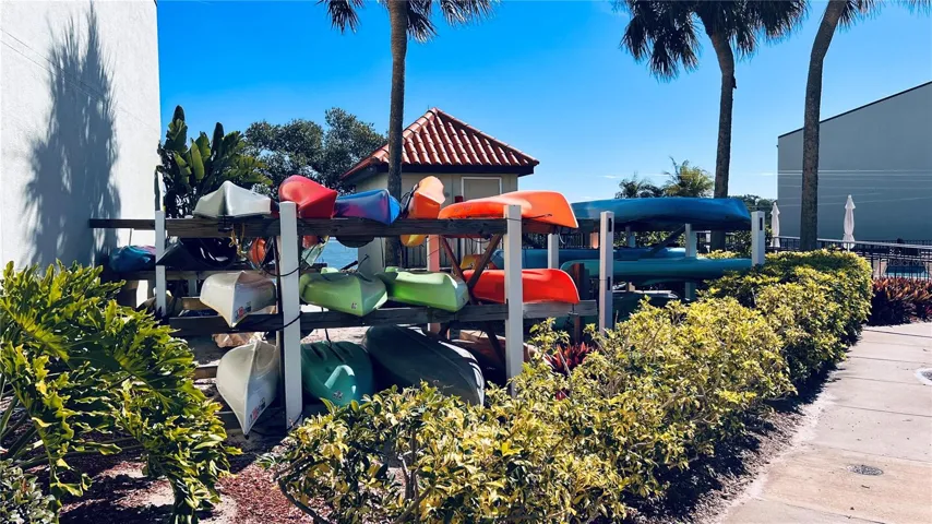 Kayak storage area