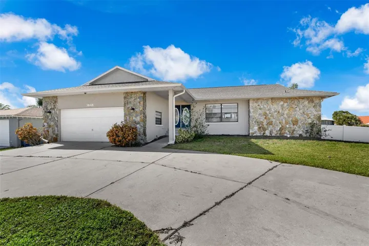 Flor A Mar Subdivision. Corner lot, Circular driveway.  One mile from Private Beach Club.