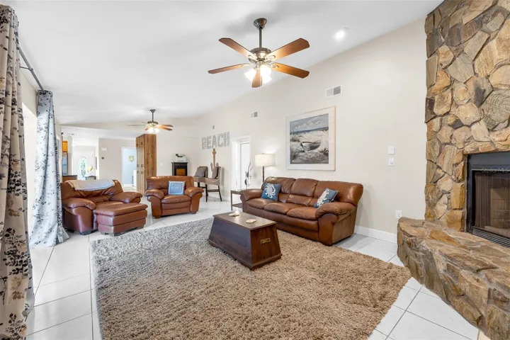Family room looking from the built-in cabinetry  14'5