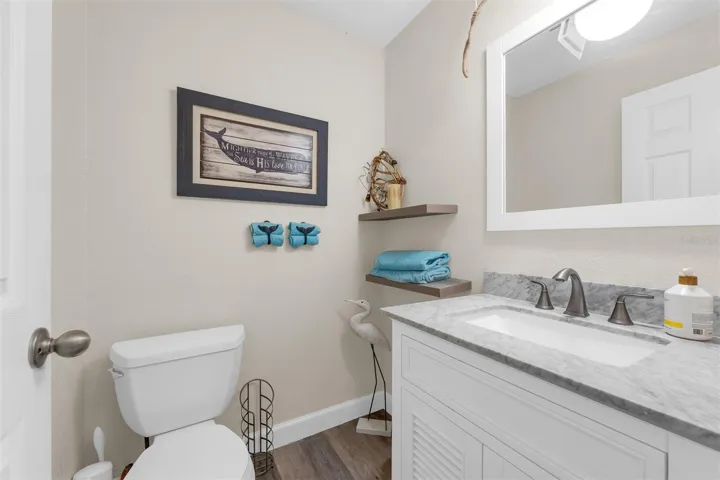 1/2 bath outside bedroom #2.  4'11