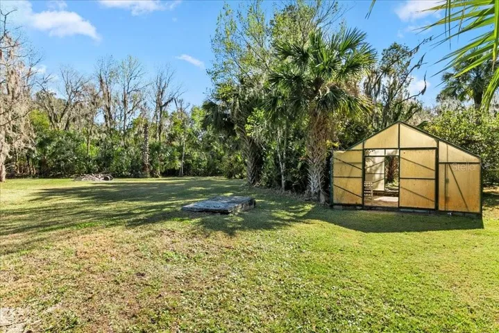 open field and greenhouse